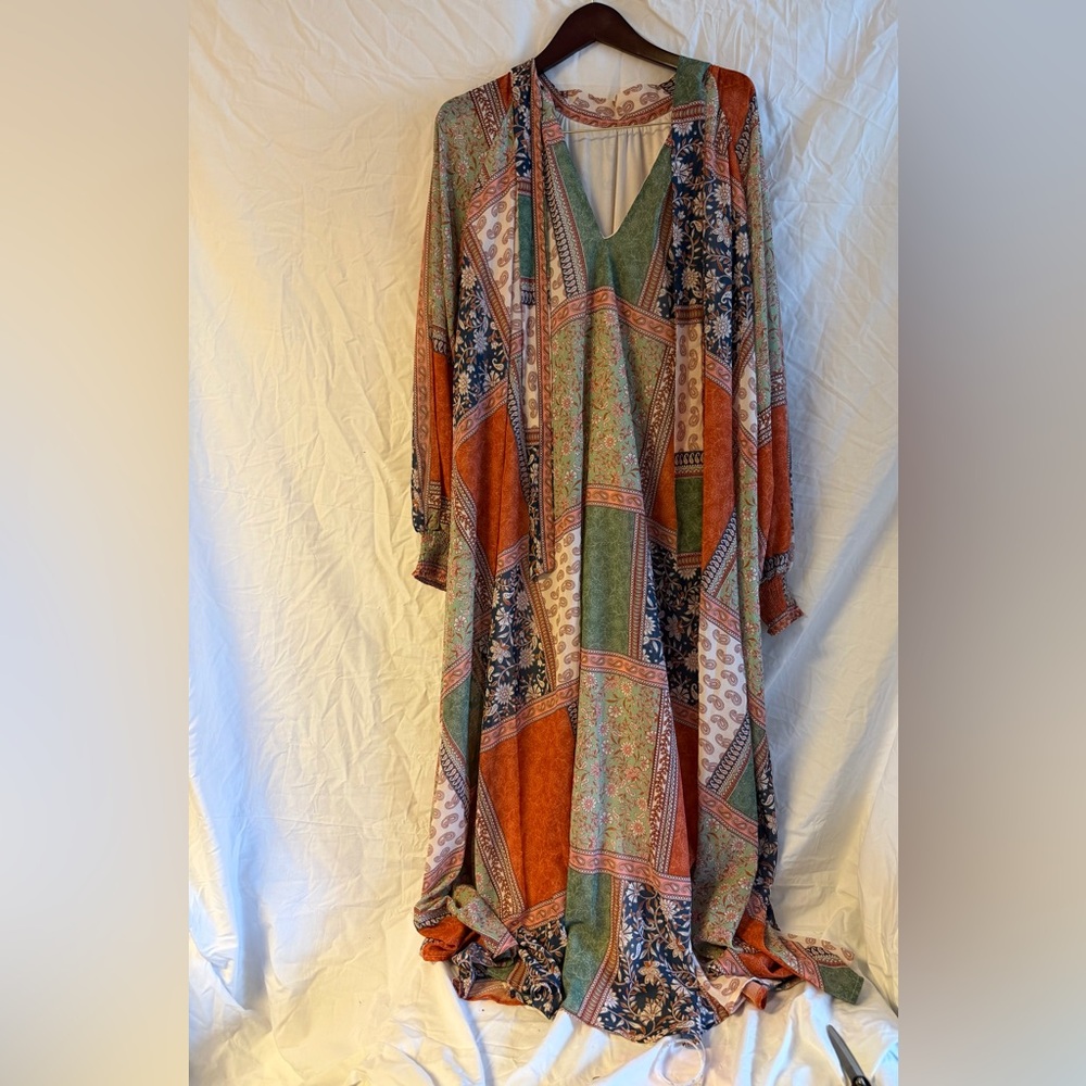 Aura Multicolor Patchwork Maxi Dress - image 1